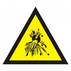 Warnung vor explosionsgefährlichen Substanzen
