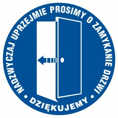 Znak - Prosimy o zamykanie drzwi