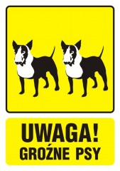 Znak - Uwaga! Groźne psy 1