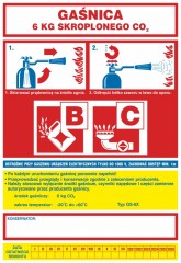 Naklejka - Gaśnica 6 kg skroplonego CO2 BC