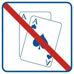 Znak - Zakaz uprawiania gier hazardowych