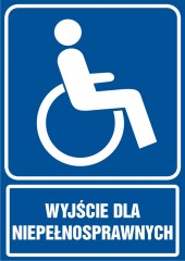 Znak - Wyjście dla niepełnosprawnych