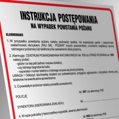 Instrukcja PPOŻ - General fire - protection instructions. Instrukcja ogólna przeciwpożarowa ( wersja angielska )