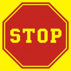 Znak - Stop (tablica do oznaczenia autobusu szkolnego)