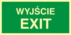 Znak ewakuacyjny - Wyjście exit