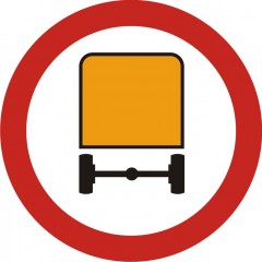 No vehicles with hazardous materials