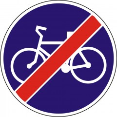 End of bike lane
