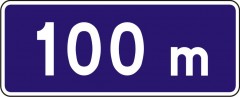 Distance of the information sign from the beginning (the end) of the road or a lane