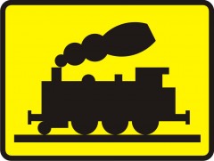 Plate indicating railway siding or track of similar character