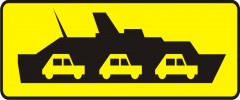 Plate indicating ferry crossing
