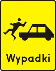 Plate indicating a spot of frequent blindsiding pedestrians