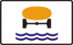 Plate indicating vehicles with materials that can contaminate water