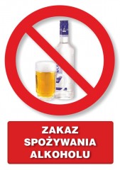 Znak - Zakaz spożywania alkoholu