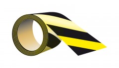 Band, selbstklebend für den Boden Länge 33 lfdm x Breite 5 cm schwarz-gelb
