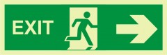 Exit; running man; arrow right