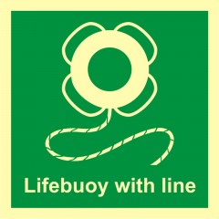 Lifebuoy with line