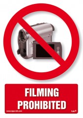 Filming prohibited