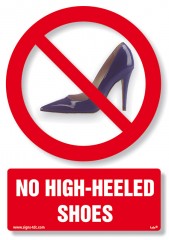 No high-heeled shoes