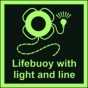 Lifebuoy with line and light