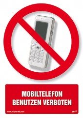 Mobiltelefon benutzen verboten