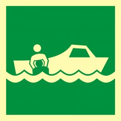 Znak morski - Łódź ratownicza