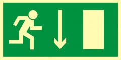 Direction to leave an escape route down