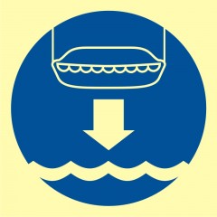 Rettungsboot zu Wasser lassen