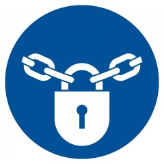 Znak BHP - Nakaz stosowania zamknięcia
