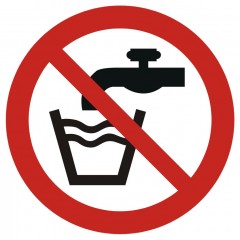 Znak BHP - Woda niezdatna do picia