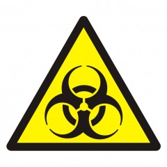 Znak BHP - Ostrzeżenie przed skażeniem biologicznym