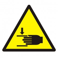 Warning; Crushing of hands