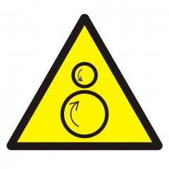 Warning; Counterrotating rollers