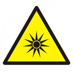Znak BHP - Ostrzeżenie przed promieniowaniem optycznym