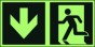 Direction to emergency exit – down (left sided)
