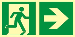 Znak ewakuacyjny - Kierunek do wyjścia ewakuacyjnego – w prawo