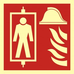 Znak przeciwpożarowy - Dźwig dla straży pożarnej