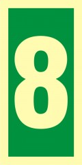 Znak morski - Numer stacji ewakuacyjnych 8