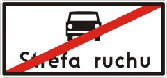 End of traffic zone