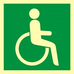 Notausgang für Behinderte rechts