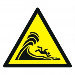 Warnung vor hoher Brandung oder hohen brechenden Wellen