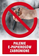 Znak - Palenie e-papierosów zabronione