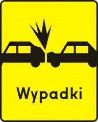 Plate indicating a spot of frequent collisions with the leading up vehicles