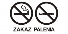Znak - Zakaz palenia tytoniu i papierosów elektronicznych 2