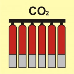 Fest eingebaute Feuerlöschmittelbatterie (CO2-Kohlendioxid)