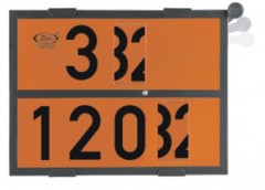 Plates for the transportation units carrying hazardous goods – universal, rotatable