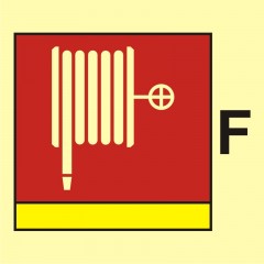 Znak morski - Wąż i dysza pożarnicza (F-piana)