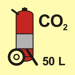Wheeled fire extinguisher (CO2-carbon dioxide) 50L