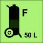 Znak morski - Gaśnica kołowa (F-piana) 50L