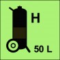 Fahrbarer Feuerlöscher (H-Gas) 50L