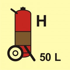 Wheeled fire extinguisher (H-gas) 50L